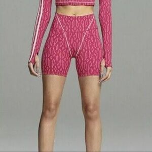 Ivy Park Adidas Monogram Bold Pink Bike Shorts